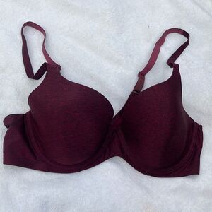 Ambrielle burgundy everyday full coverage bra size 36B
